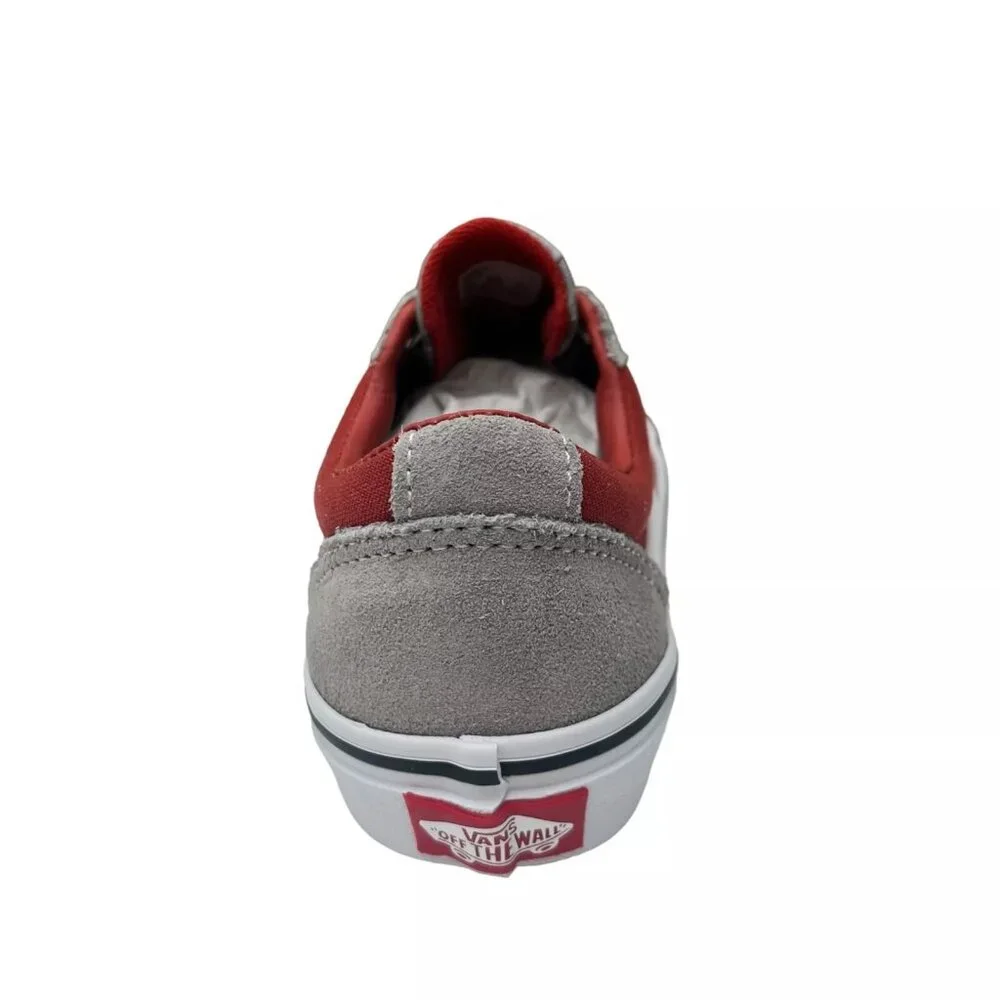 Vans‎ Ward Youth Boy's Suede Casual Sneakers Size 2 Gray Burgundy Classic Style